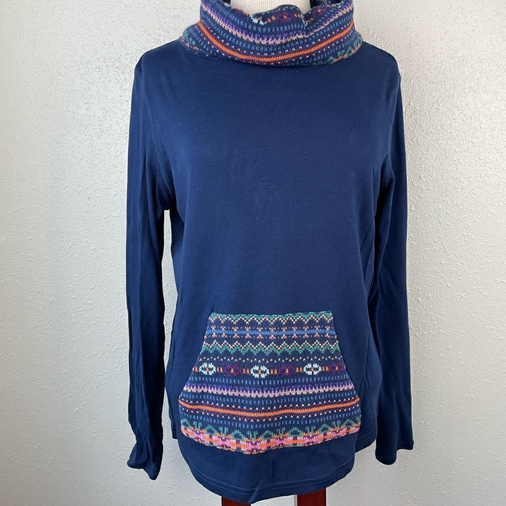 EUC Chaps Womens Cowl Neck Long Sleeve Top Size M